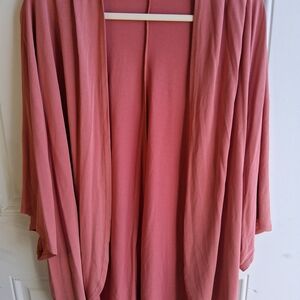 Women’s Open Front Draped Cardigan - Dusty Rose